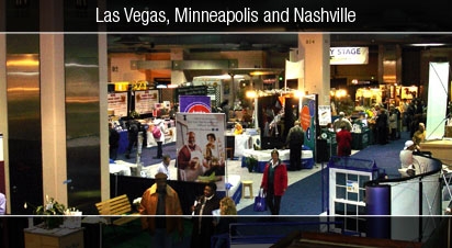 Custom exhibit booth on show floor